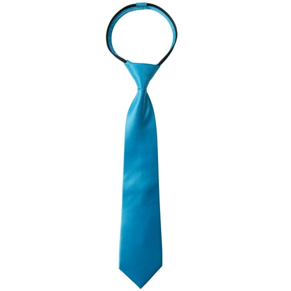 Spring Notion Boy's Solid Color Satin Zipper Tie