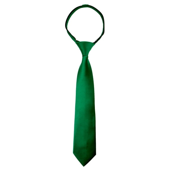 Spring Notion Boy's Solid Color Satin Zipper Tie