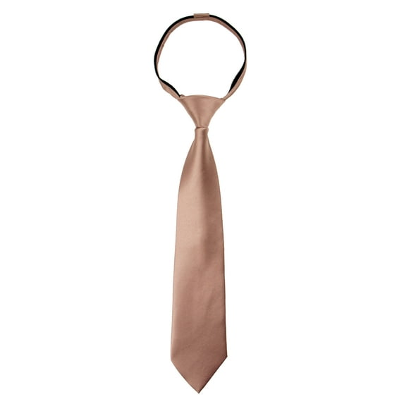 Spring Notion Boy's Solid Color Satin Zipper Tie
