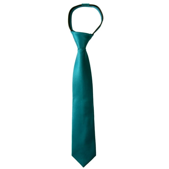 Spring Notion Boy's Solid Color Satin Zipper Tie