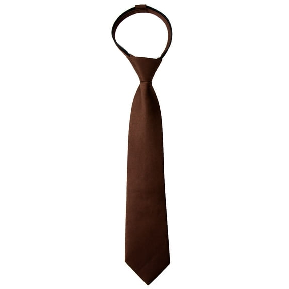Spring Notion Boy's Solid Color Satin Zipper Tie