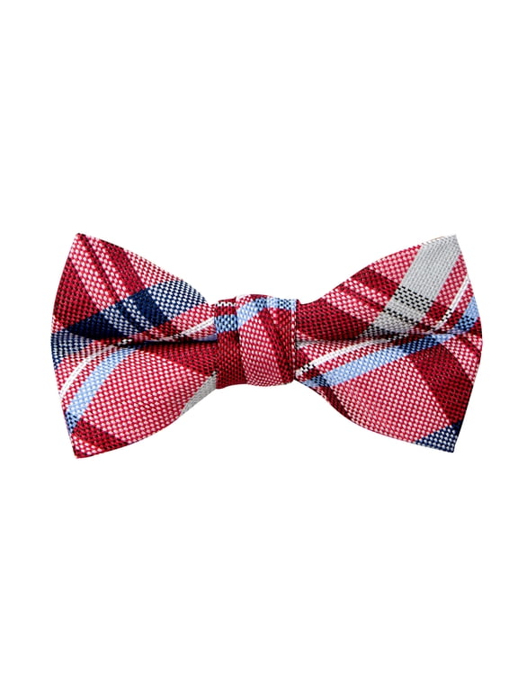 Boy's Tartan Plaid Woven Bow Tie