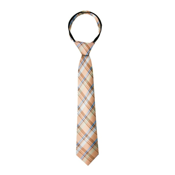 Spring Notion Boy's Tartan Plaid Woven Zipper Tie