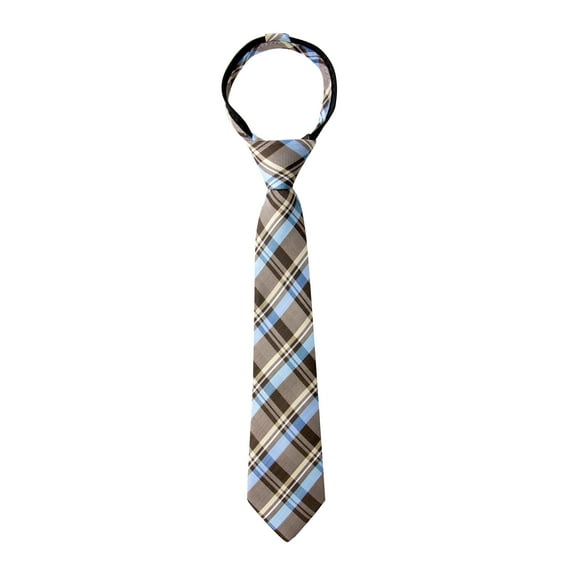 Spring Notion Boy's Tartan Plaid Woven Zipper Tie