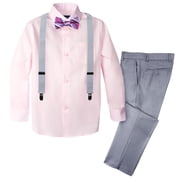 Spring Notion Boys' 4-Piece Patterned Dress up Pants Set
