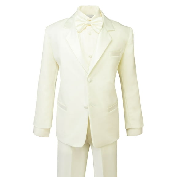 Spring Notion Boys' Classic Fit Tuxedo Set Ivory
