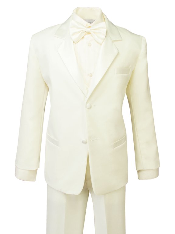 Boys' Classic Fit Tuxedo Set Ivory