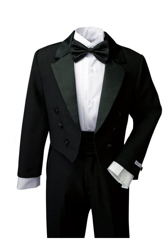 Boys' Classic Tuxedo with Tail Black