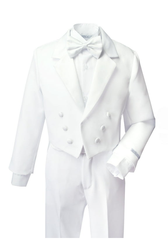 Boys' Classic Tuxedo with Tail White