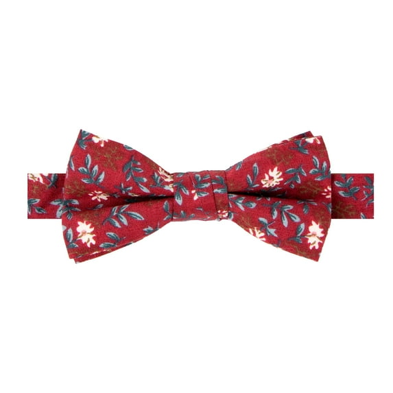 Spring Notion Boys' Cotton Floral Print Pre-tied Bow Tie