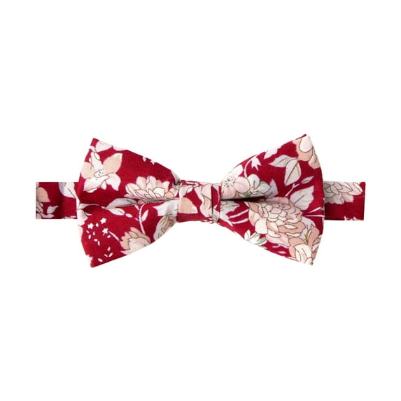 Spring Notion Boys' Cotton Floral Print Pre-tied Bow Tie