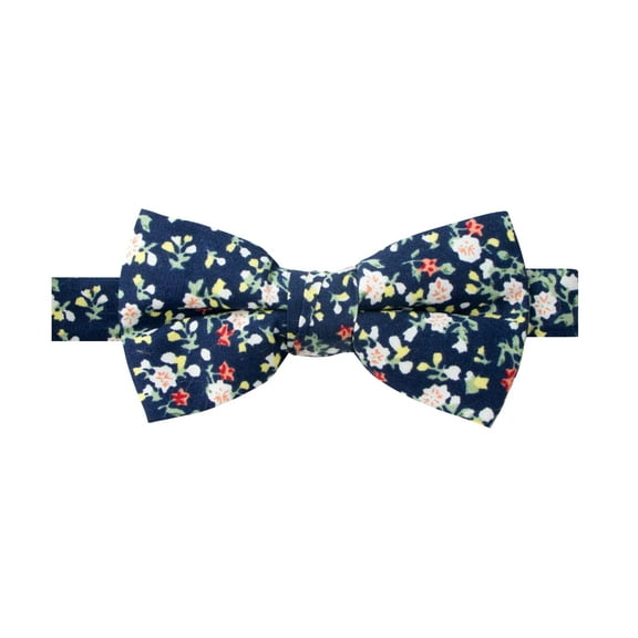 Spring Notion Boys' Cotton Floral Print Pre-tied Bow Tie