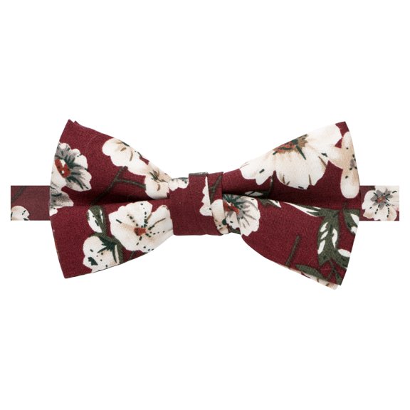 Spring Notion Boys' Cotton Floral Print Pre-tied Bow Tie