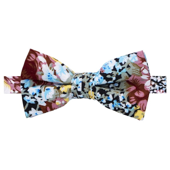 Spring Notion Boys' Cotton Floral Print Pre-tied Bow Tie