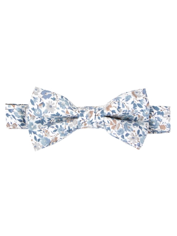 Boys' Cotton Floral Print Pre-tied Bow Tie