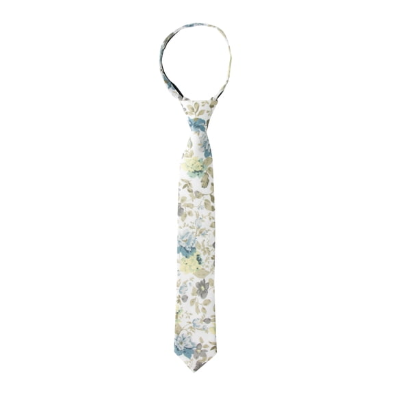 Spring Notion Boys' Cotton Floral Skinny Zipper Tie