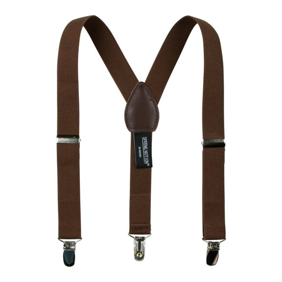 Spring Notion Boys' Elastic Suspenders with Leather Crosspatch