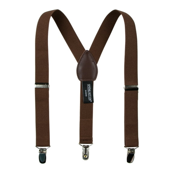 Spring Notion Boys' Elastic Suspenders with Leather Crosspatch