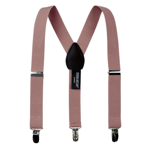 Spring Notion Boys' Elastic Suspenders with Leather Crosspatch