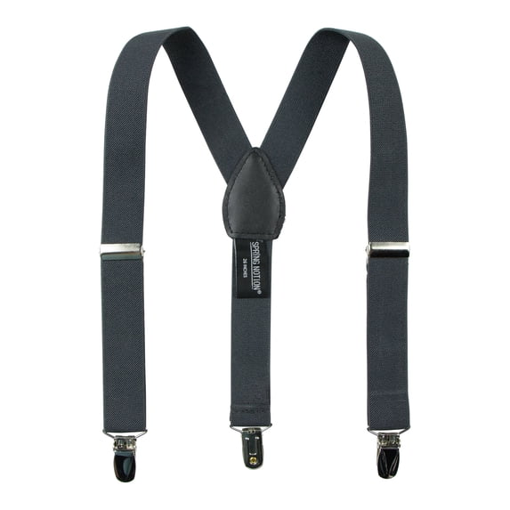 Spring Notion Boys' Elastic Suspenders with Leather Crosspatch
