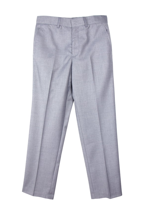 Boys' Flat Front Dress Pants Light Grey