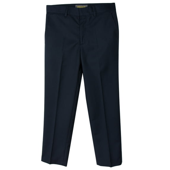 Spring Notion Boys' Flat Front Dress Pants Navy