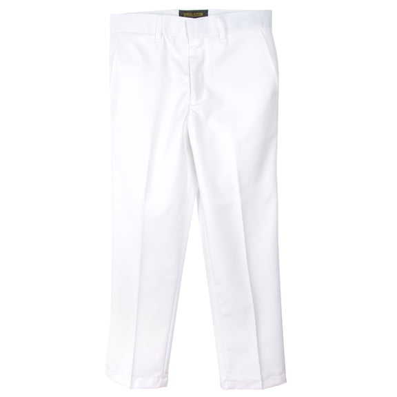 Spring Notion Boys' Flat Front Dress Pants White