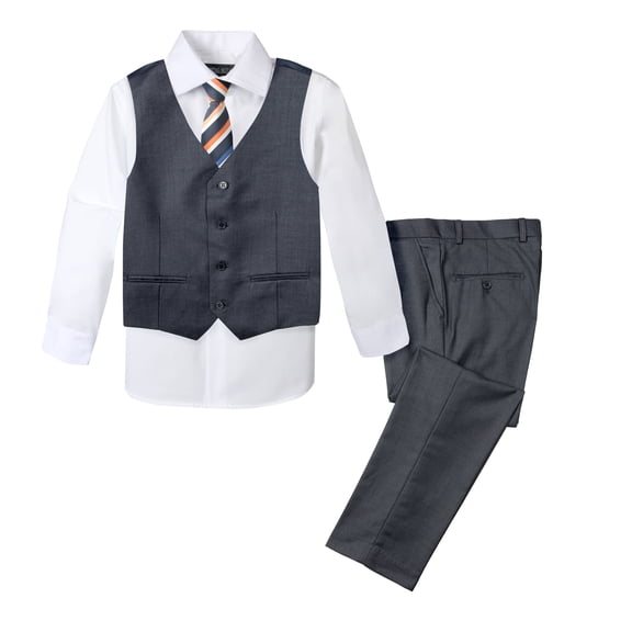 Spring Notion Boys' Formal 4-Piece Set, Charcoal-B