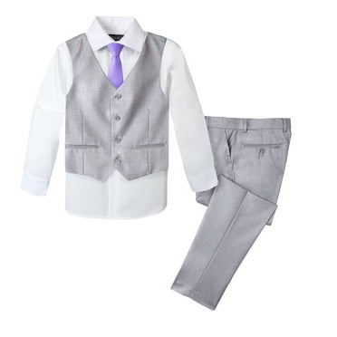 Spring Notion Boys' Formal 4-Piece Set, Light Grey