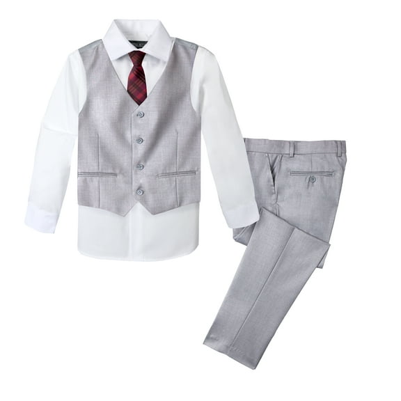 Spring Notion Boys' Formal 4-Piece Set, Light Grey
