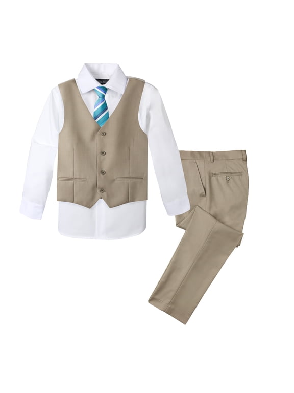 Boys' Formal 4-Piece Set, Tan