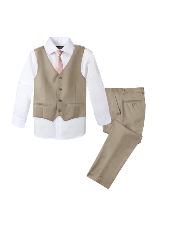 Boys' Formal 4-Piece Set, Tan
