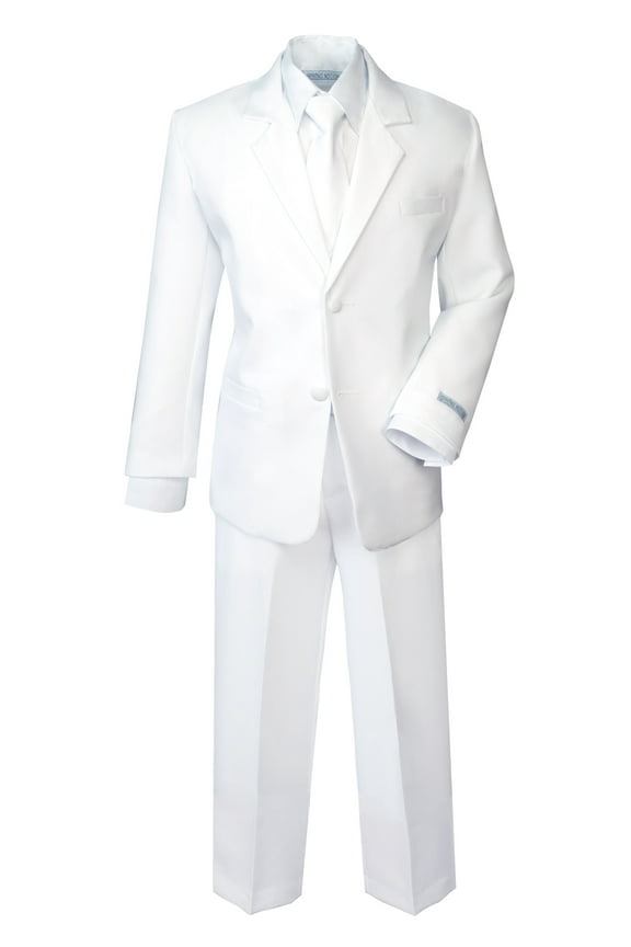 Boys' Formal White Dress Suit Set