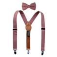 thumbnail image 1 of Spring Notion Boys' Linen Blend Suspenders and Bow Tie Set for Kids Toddlers Infants Ringbearers Rustic, 1 of 4