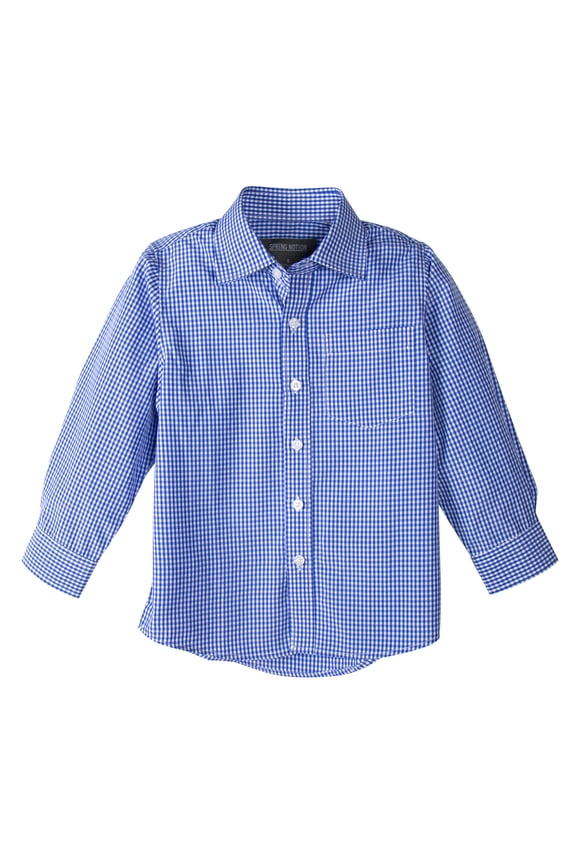 Boys' Long Sleeve Checkers Gingham Shirt