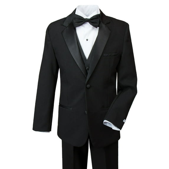 Spring Notion Boys' Modern Fit Tuxedo Set Black