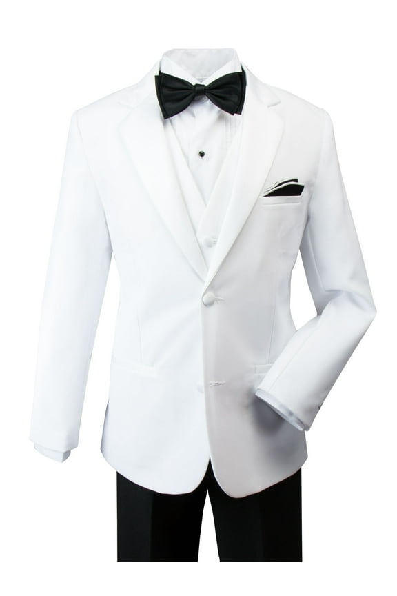Boys' Modern Fit Tuxedo Set Hollywood White
