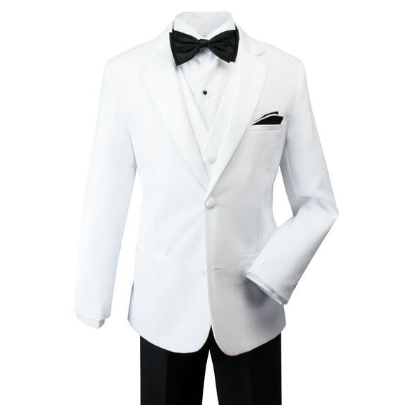 Spring Notion Boys' Modern Fit Tuxedo Set Hollywood White