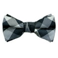 thumbnail image 1 of Spring Notion Boys' Pre-tied Woven Bow Tie Medium Checkered Black, 1 of 4