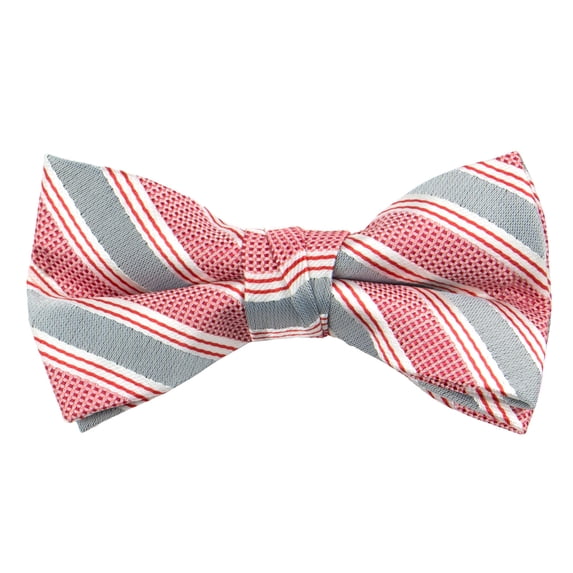 Spring Notion Boys' Pre-tied Woven Bow Tie Small Light Pink Stripes