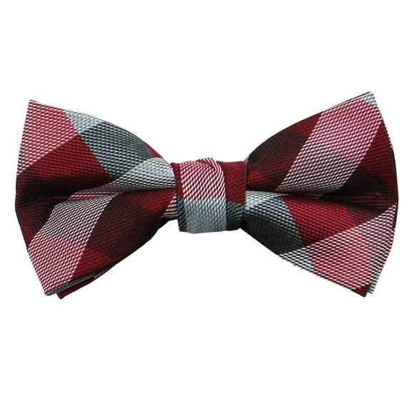 Spring Notion Boys' Pre-tied Woven Bow Tie X-Large Checkered Red
