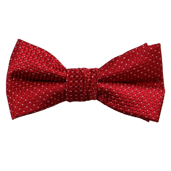 Spring Notion Boys' Pre-tied Woven Bow Tie X-Large Red Patterned