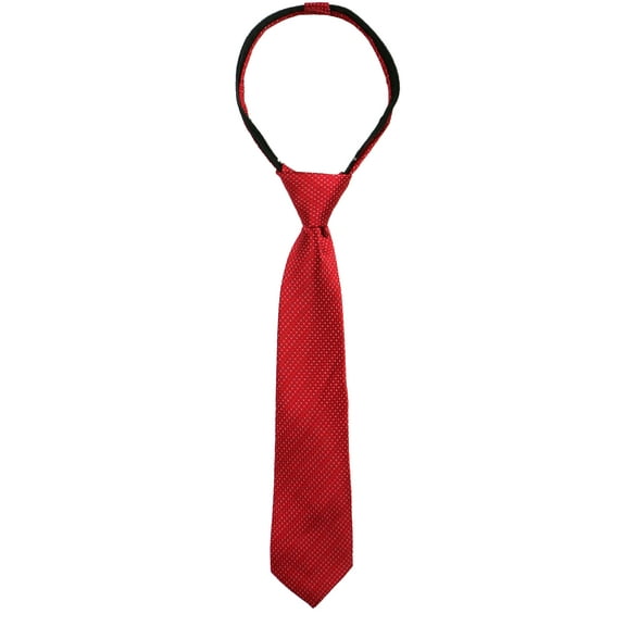 Spring Notion Boys' Pre-tied Woven Zipper Tie Large Red Patterned