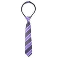 thumbnail image 1 of Spring Notion Boys' Pre-tied Woven Zipper Tie Medium Purple Stripes, 1 of 3