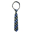 thumbnail image 1 of Spring Notion Boys' Pre-tied Woven Zipper Tie X-Large Checkered Blue, 1 of 3