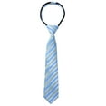 thumbnail image 1 of Spring Notion Boys' Pre-tied Woven Zipper Tie X-Large Light Blue Stripes, 1 of 3