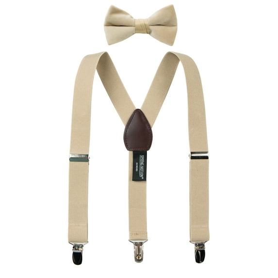 Spring Notion Boys' Suspender and Velvet Bow Tie Set