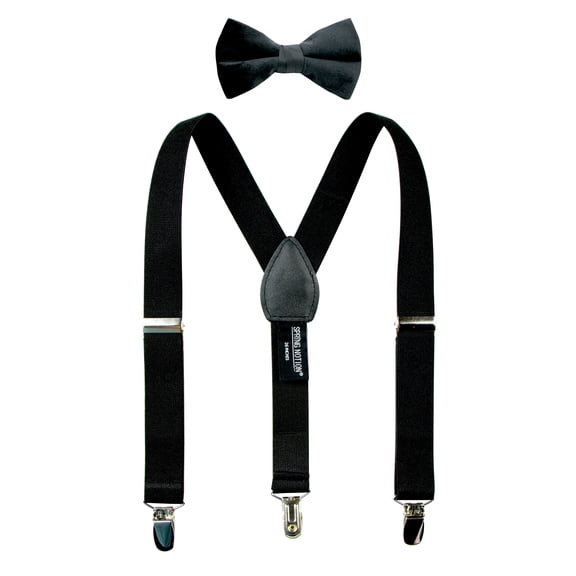 Spring Notion Boys' Suspender and Velvet Bow Tie Set