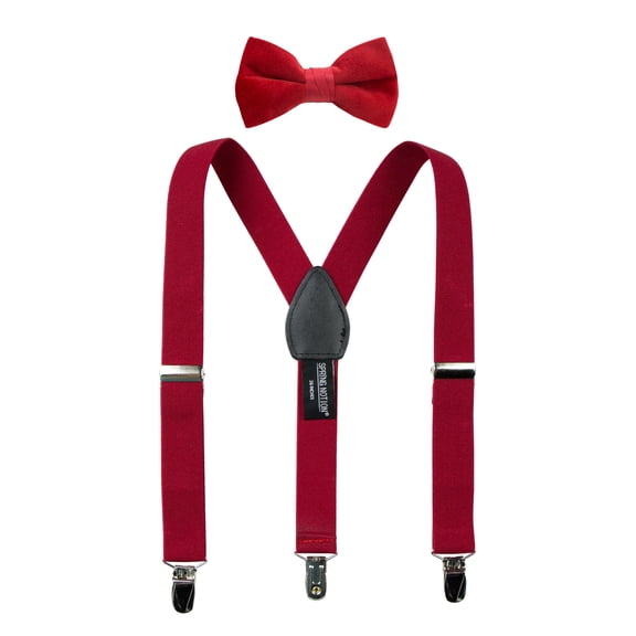 Spring Notion Boys' Suspender and Velvet Bow Tie Set