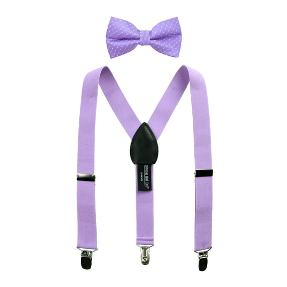 Spring Notion Boys' Suspenders and Polka Dot Bow Tie Set